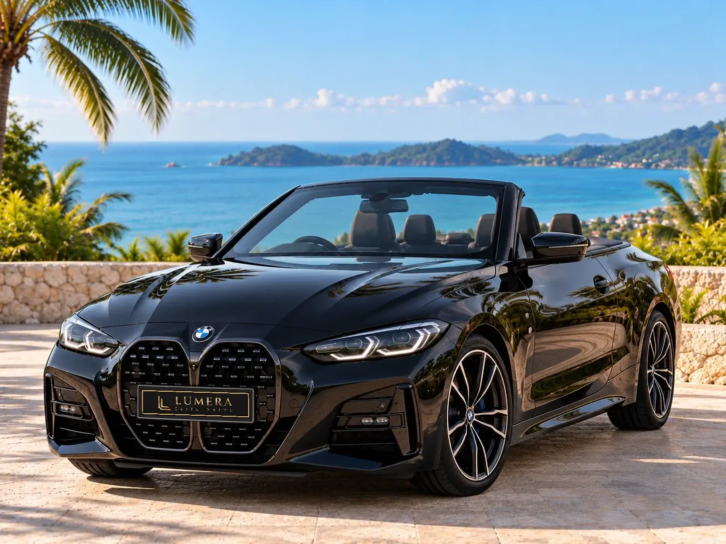 BMW 420d Cabriolet, чёрная