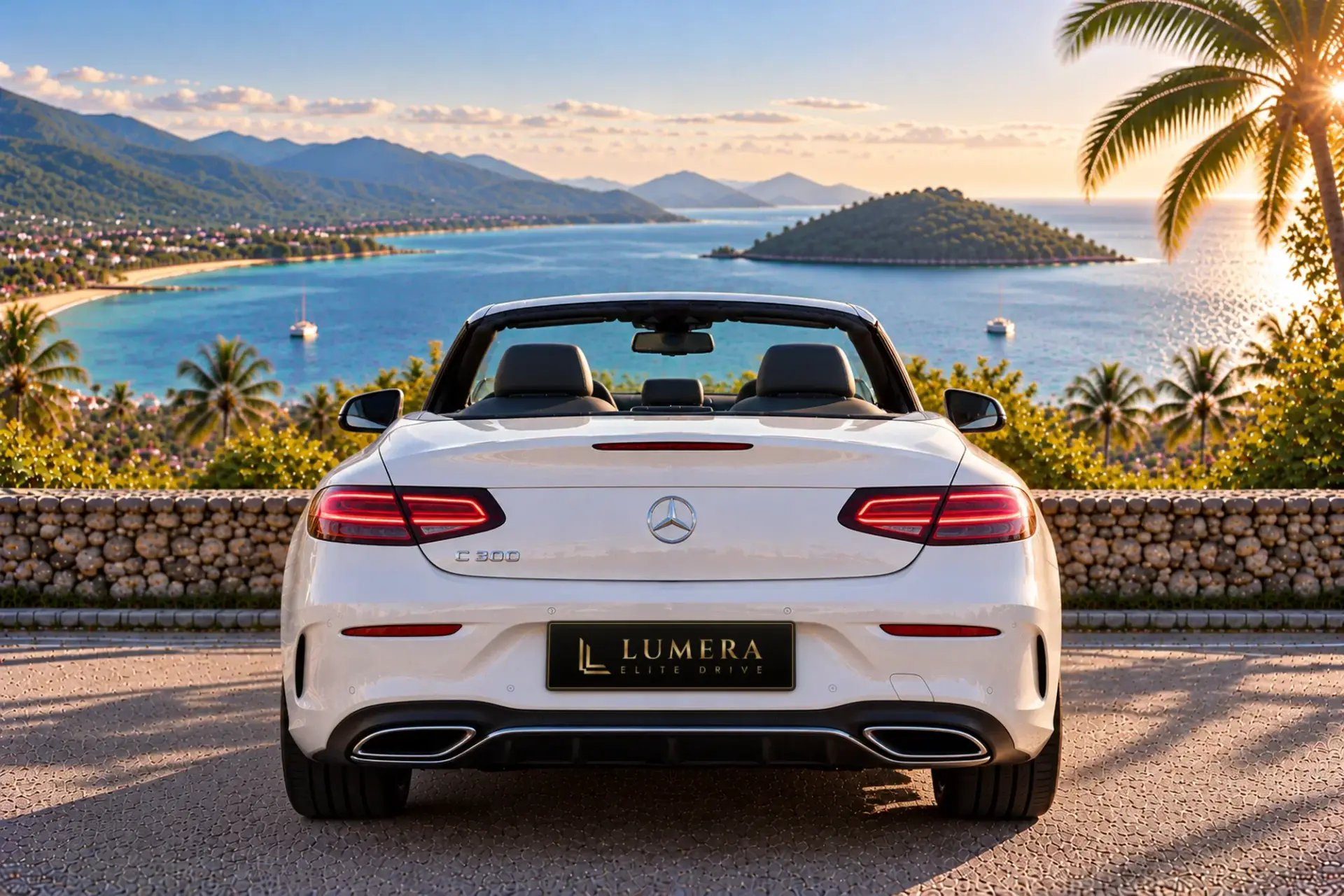 Mercedes-Benz C300 Cabriolet, белая