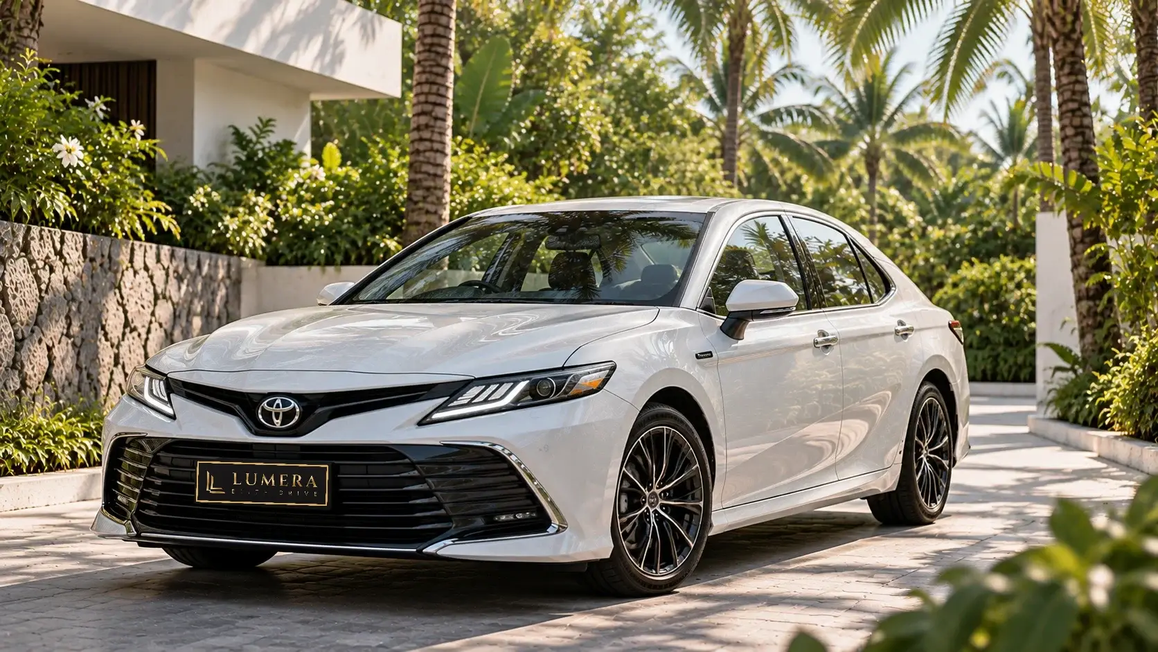 Toyota Camry, белая