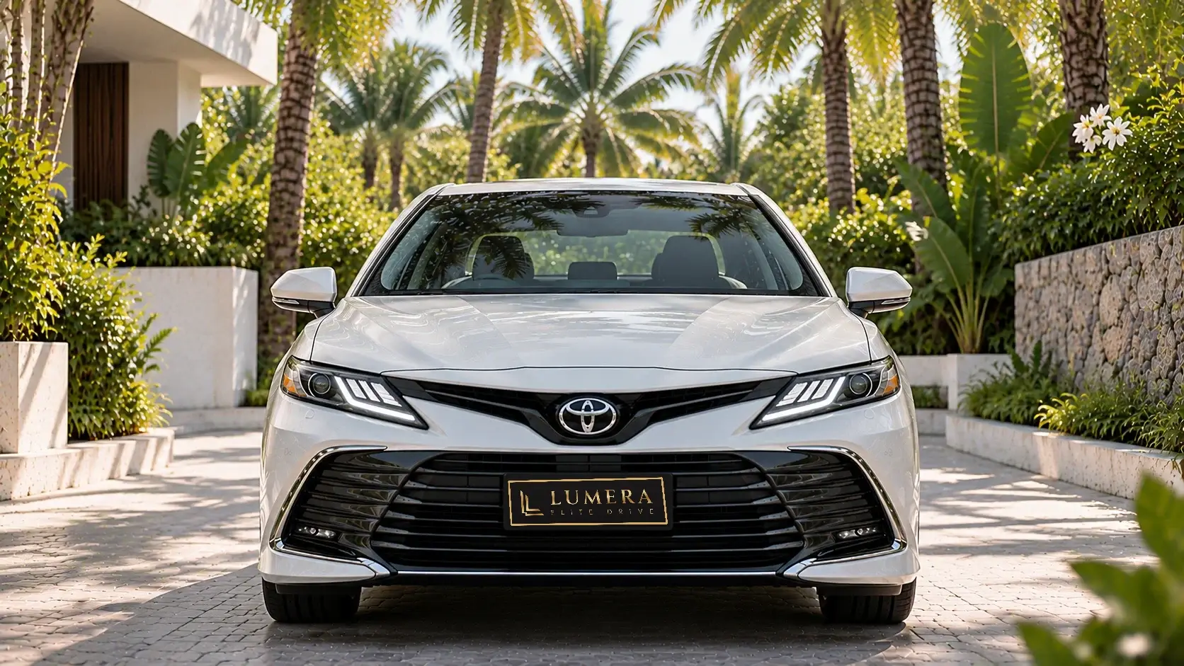 Toyota Camry, белая